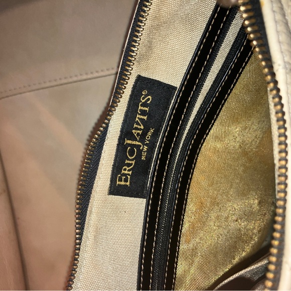 Eric Javits Designer Tan & Black Off-Shoulder Handbag – Excellent Condition - Picture 2 of 6